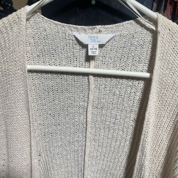 Time And Tru Women’s Open Front Crochet Ruana Size L - Picture 3 of 3